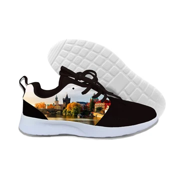

Prague City Printing Men/women Summer Sneakers Brand Design Czech Republic City Prague Men/women Casual Shoes