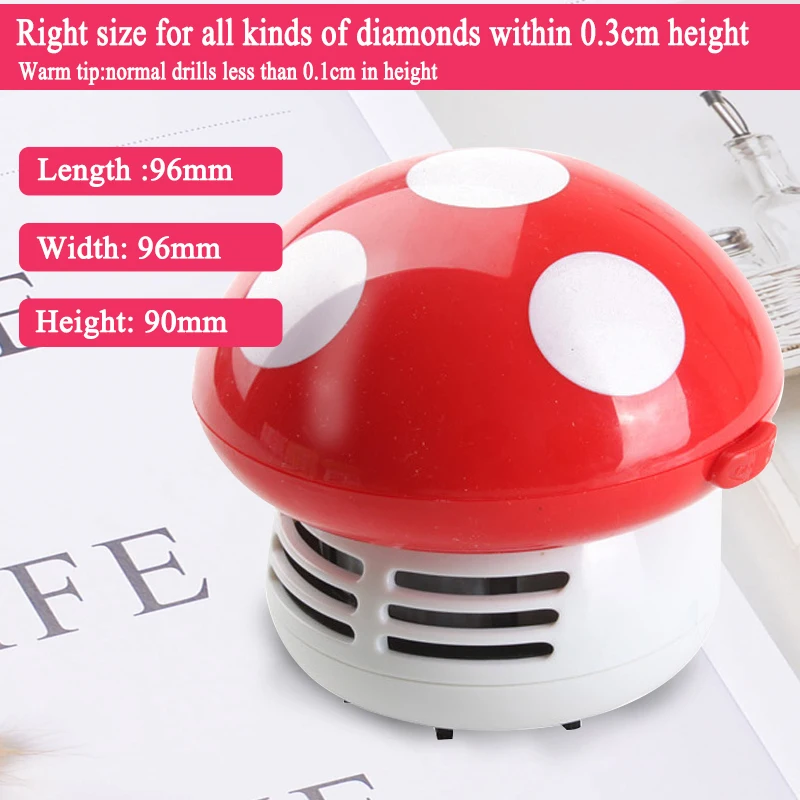 Diamond painting tool cute mini mushroom vacuum cleaner dust sweeper on the table/corner D IUS new Christmas present | Дом и сад