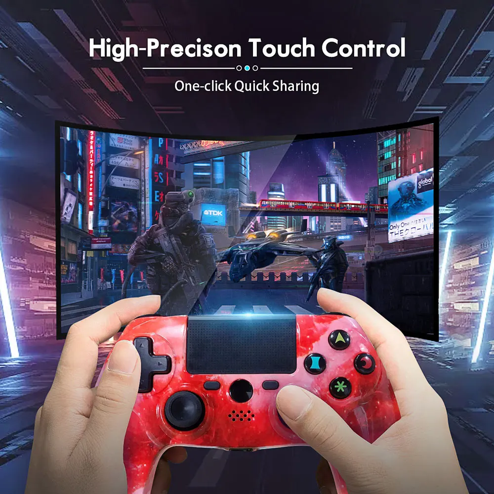Геймпад K ISHAKO Manette PS4 с двойной вибрацией игровой джойстик 4 беспроводной