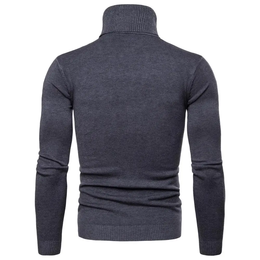 Goedkoop Nieuwe Streetwear mannen Winter Warm Katoen Hoge Hals Trui Jumper