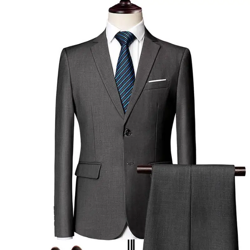 Коллекция года, Chaqueta+ pantaln/negocios para hombre conjuntos de vestido de boda de tres piezas traje блейзеры abrigo Pantalones M-6XL