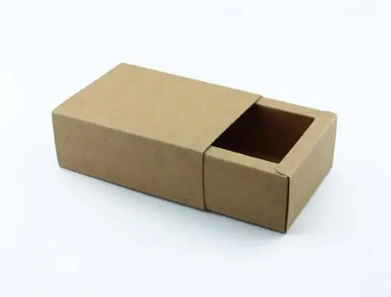 100 шт 14*7*3 см Черный Бежевый ящик упаковочная коробка Подарочный галстук-бабочка упаковка крафт-бумага Carft картонные коробки - Цвет: 2