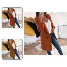 

Classic Woolen Overcoat Pockets Simple Lapel Slim Warm Woolen Overcoat Woolen Coat Winter Coat