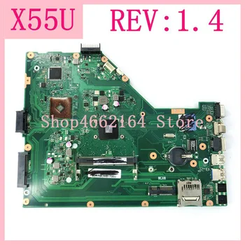 

X55U Montherboard With Onboard CPU DDR3 REV 1.4 For ASUS X55U Laptop Mainboard 60-N80MB1700-D03 100%Tested OK