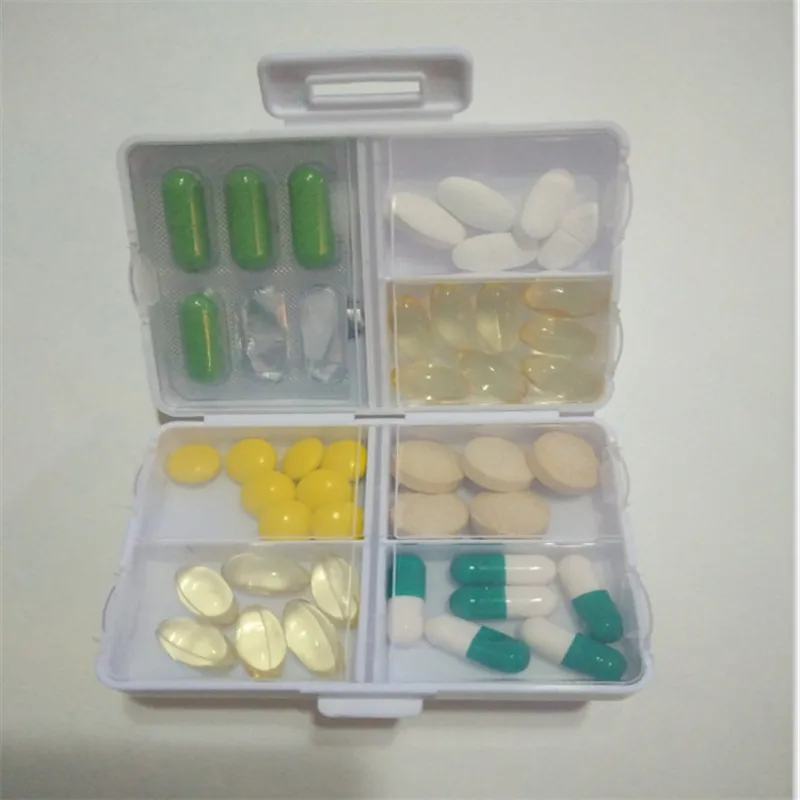 1 шт., Пластиковая Складная мини-таблетка на 7 дней, аптечка, коробка для хранения лекарств, таблеток, Дорожный Чехол, держатель, контейнер