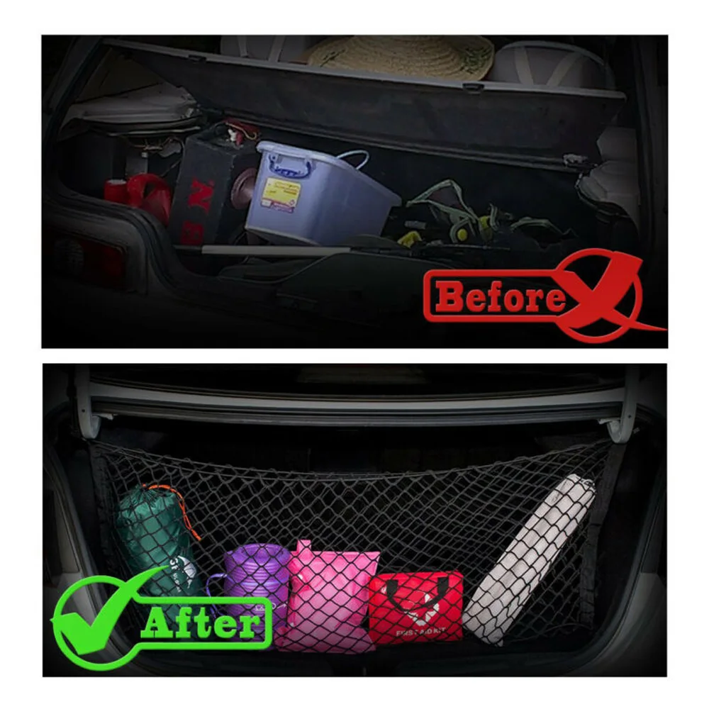 

1* Universal Envelope Style Trunk Cargo Mesh Net Storage Bag Organizer Luggage