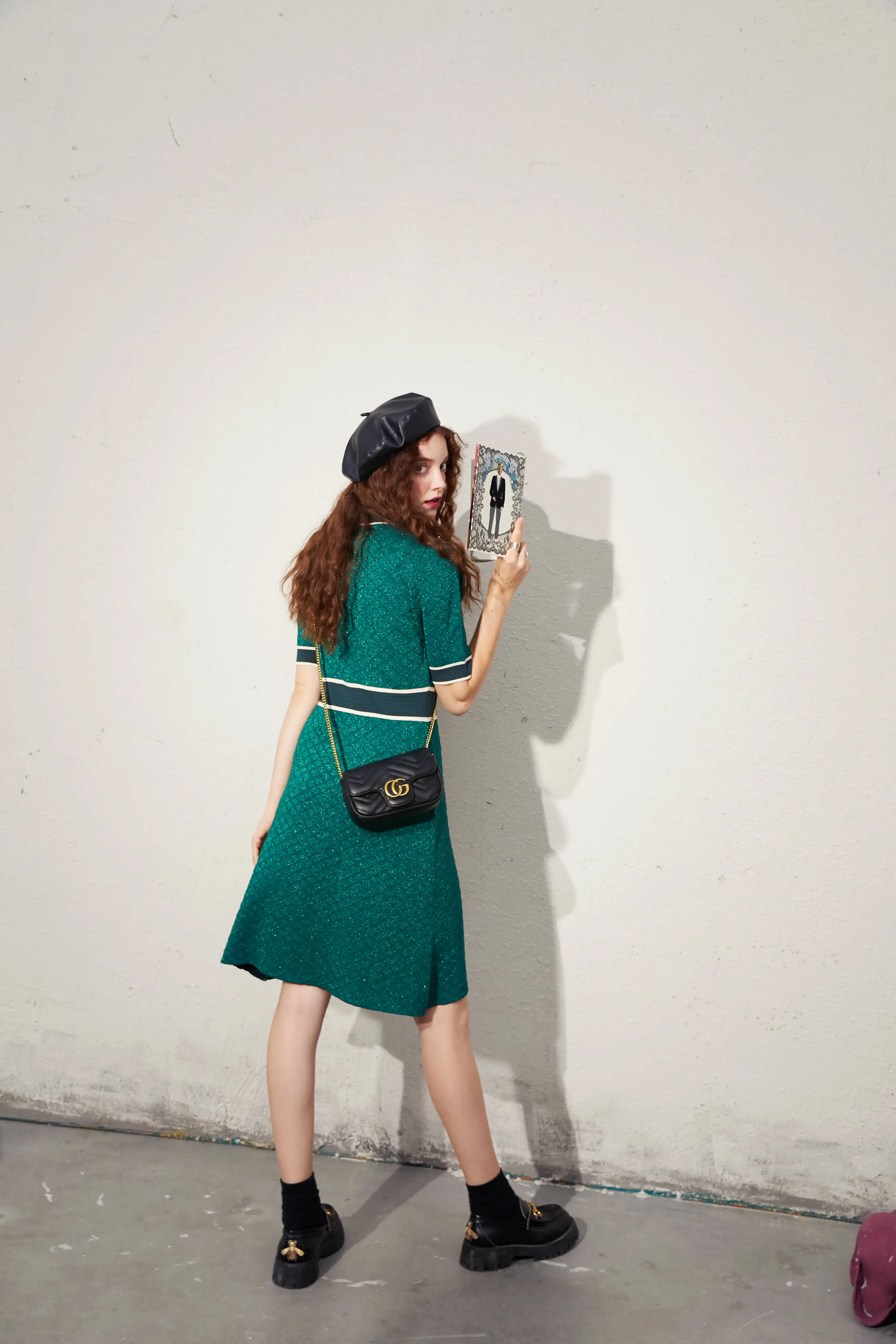 ELFSACK Green Singel Chic Button Knitted Casual Korean Dress Women,2020Autumn ELF Vintage Short Sleeve Female Slim Party Dresses