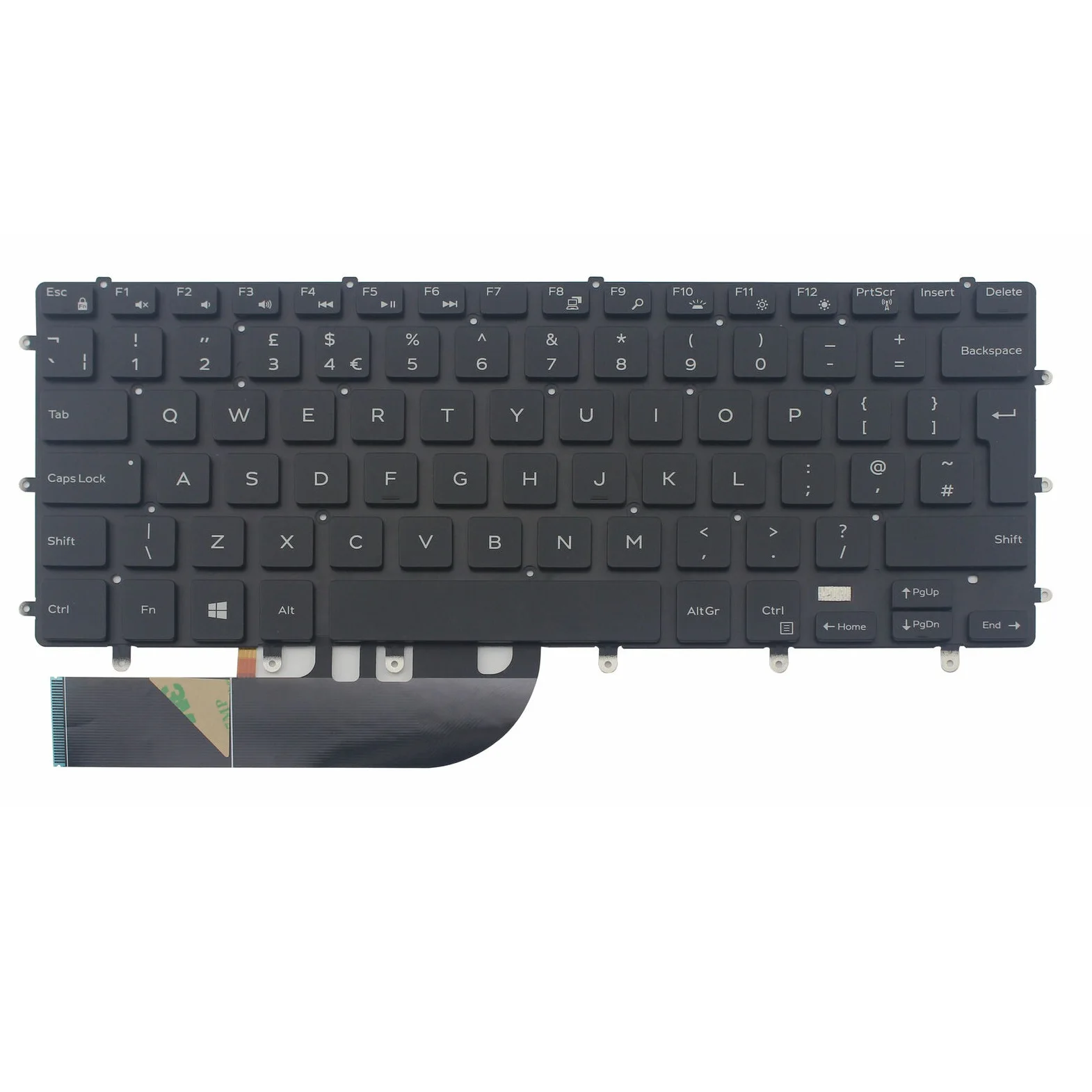 Reino Unido para Dell Precision 5510 M5510 5520 5530 5540 Substituição Teclado do Portátil Blackit Preto sem Moldura Novo - Imagem 2