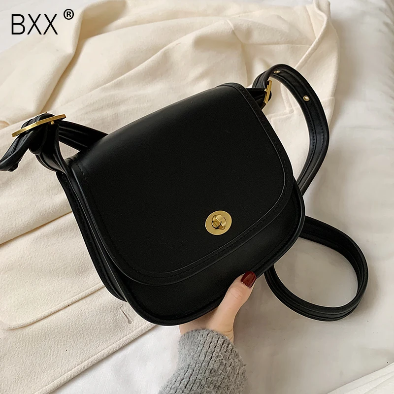 

[BXX] PU Leather Crossbody Bags For Women 2020 Spring Fashion All-match Flap Shoulder Messenger Bag Lady Travel Handbags HK203