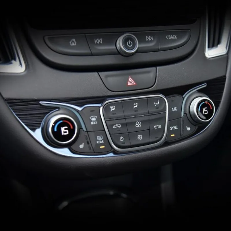 Tonlinker передняя отделка контроль NAV крышка стикер для Шевроле Malibu-19 Автомобиль Стайлинг 1 шт. крышка из нержавеющей стали стикер