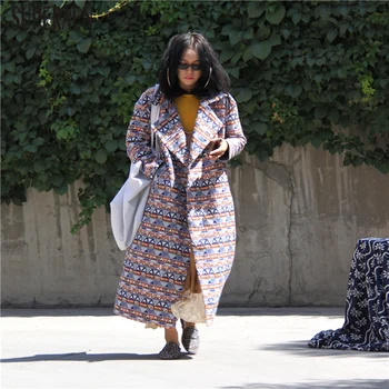 

SuperAen Europe Fashion Trench Coats for Women Autumn New 2019 Cotton Ladies Windbreaker Print Casual Women Clothing