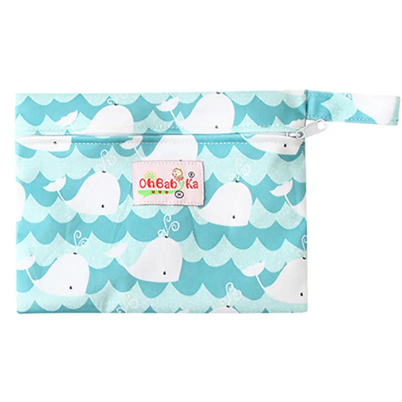 Женская сумка для хранения гигиенических салфеток с принтом Фламинго из мультфильма, водонепроницаемые тканевые менструальные прокладки, многоразовые тканевые гигиенические прокладки