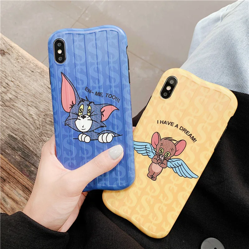Горячая Япония мультфильм Том Джерри для Iphone X XS чехол ТПУ телефон чехол s для Iphone 11 6S 11 Pro Max 7 8 чехол