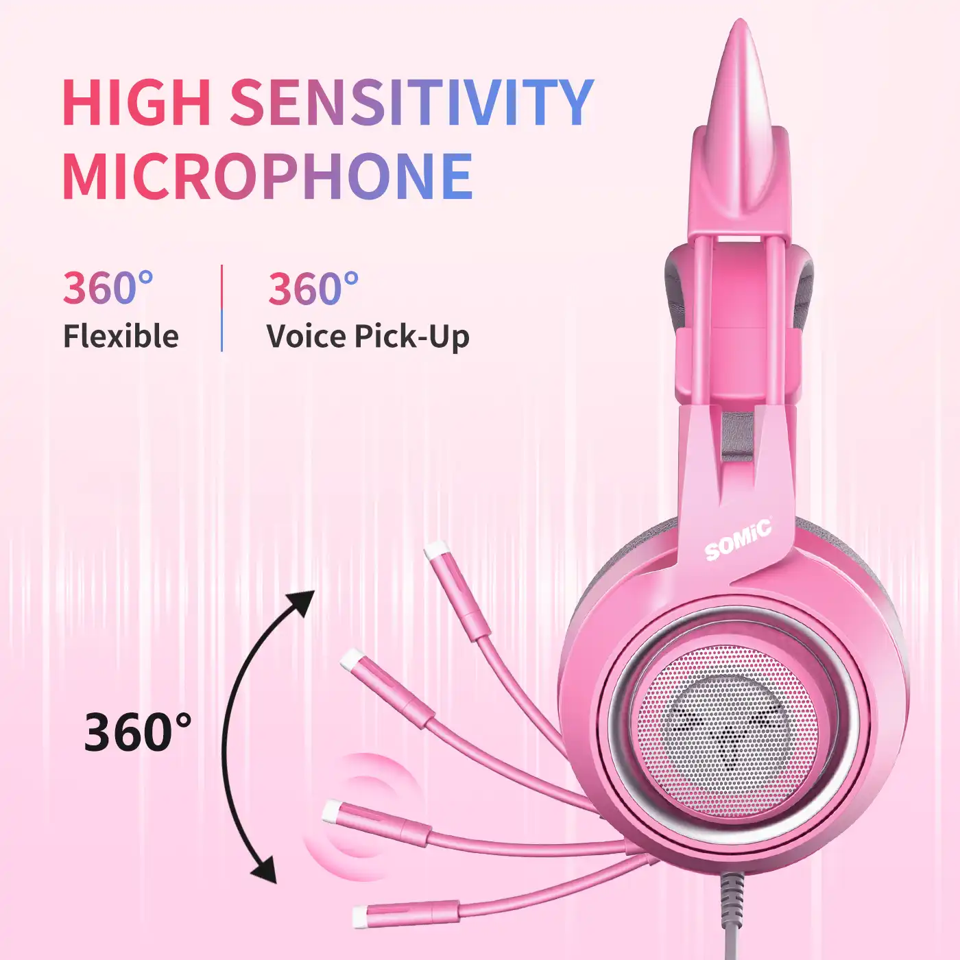 Somic Ecouteurs De Jeu Pour Filles Oreillettes De Chat Filaires Prise 3 5mm Rose Mignon Pour Pc Xbox One Ps4 Pad De Telephone Casques Pour Enfants Rose G951s Aliexpress