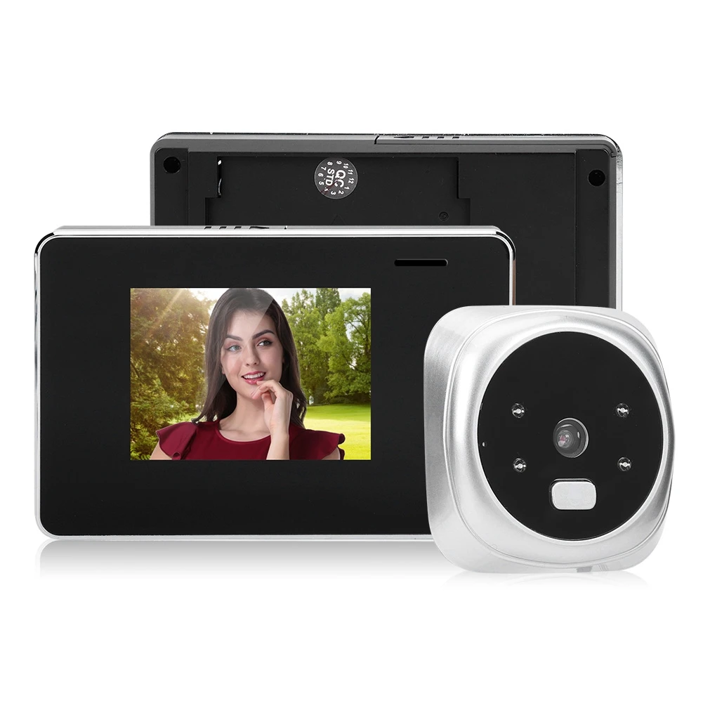 Mirilla Digital con pantalla TFT LCD de 2,8 pulgadas, Visor de puerta inteligente, timbre con visión nocturna IR, cámara de vídeo de seguridad, timbre