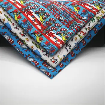 

45*140cm Patchwork classic character print polyester cotton fabric for Sewing Dress Cloth Making DIY Cushion Cover 528
