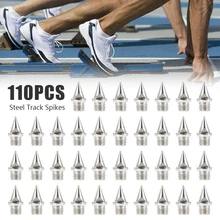 

110 Pcs Steel Track Spikes 1/4 inch Silver Pyramid Shoes Spike Replacements Stainless Steel Field Shoe Studs for Sports Pin 2021