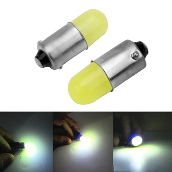 

LEEPEE 3D COB LED BA9S T4W 363 1895 233 Car License Plate Light Marker Bulb White Super Bright Round DC 12V 1Pcs