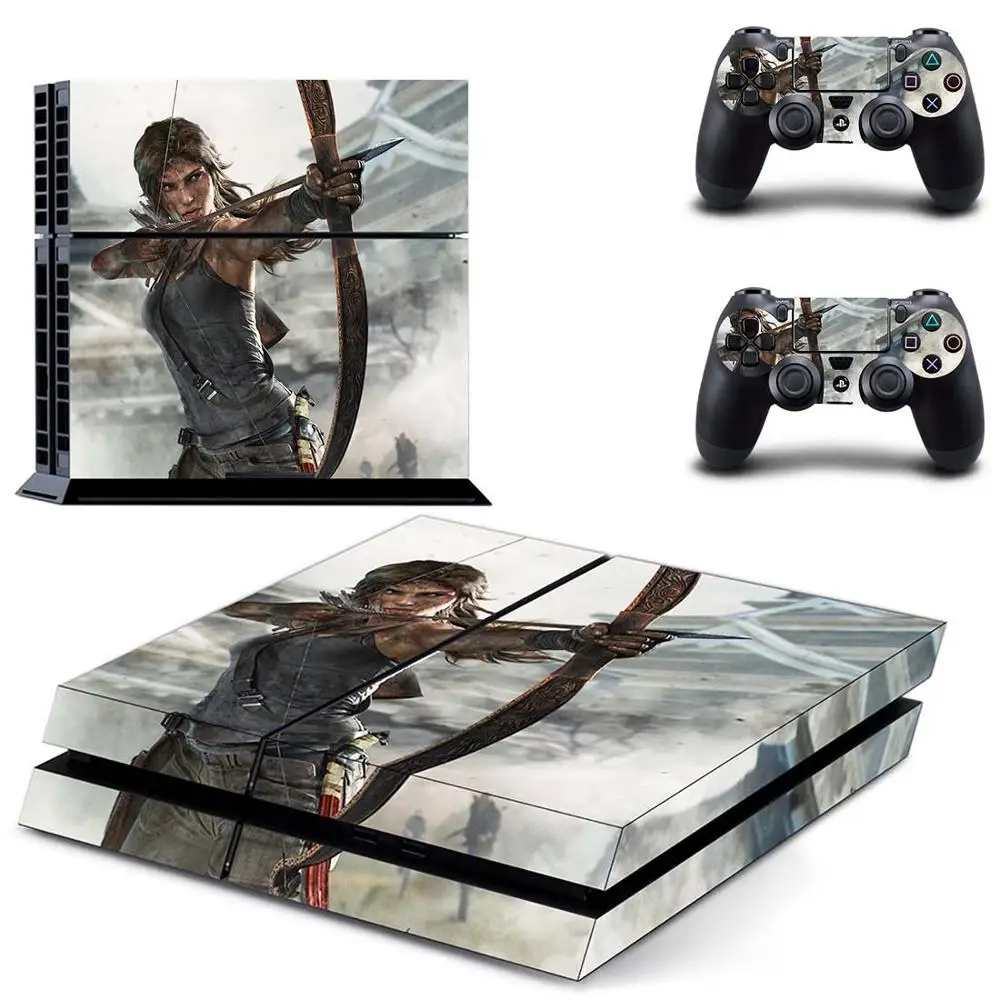 DPTM1514 PS 4 Tomb Raider стикер s PS4 игровая станция 4 виниловые наклейки для кожи Pegatinas для консоли playstation 4 и 2 контроллера - Цвет: DPTM1514