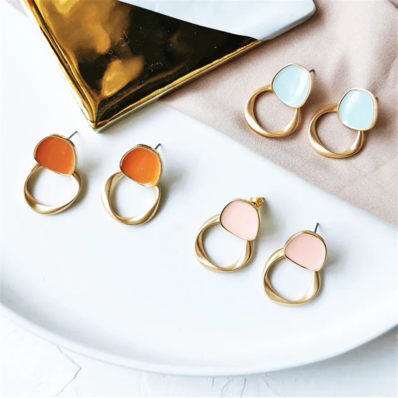 Женские серьги, модные круглые серьги-гвоздики, яркие элегантные серьги, опт, серьги для банкета