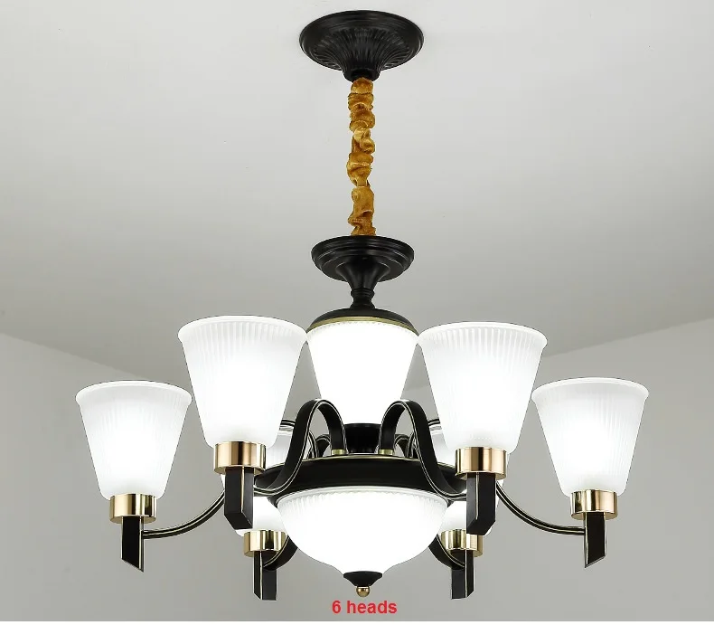 Европейский черный/белый корпус лампы E27LED Люстра для жилых и коммерческих помещений осветительный прибор