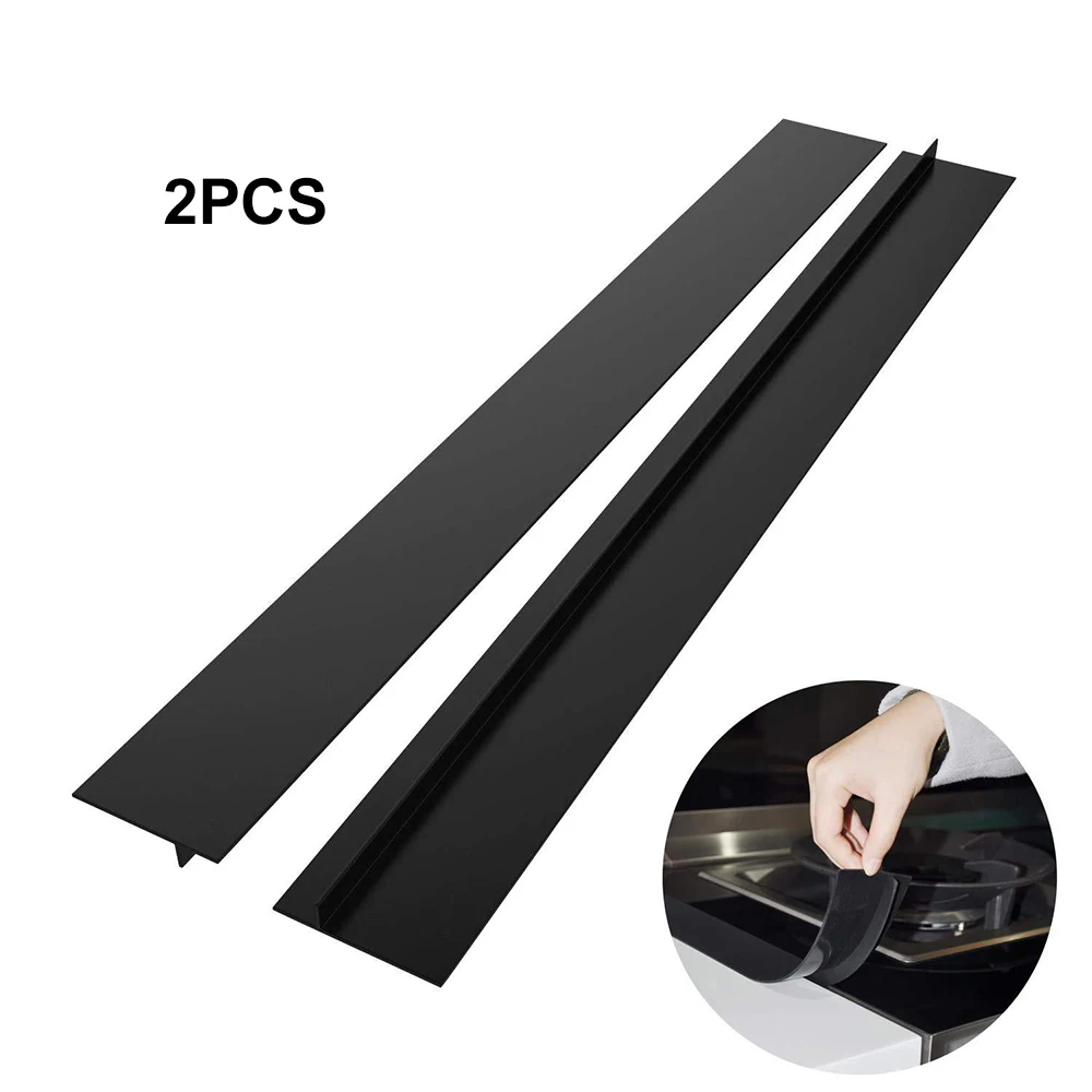 

2Pcs/Lot Kitchen Silicone Stove Counter Gap Cover Heat Resistant Wide & Long Gap Filler Seals Spills Between Counter