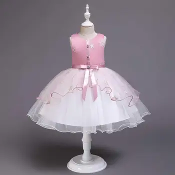 

New Children's princess dress girl's wedding Puffy dress Kid's Performance Puffy Clothings Prom Modern Dance Disfraces 2010QXR39