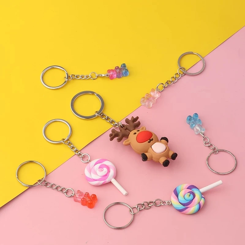 20 pcs/lot Key Ring Key Chain 6 Colors Plated 50mm Long Round Split  Keychain Keyrings Wholesale