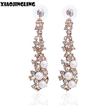 XIAOJINGLING, модная подвеска с Сатурном, висячие серьги, хрустальные стразы, висячие серьги, вечерние ювелирные изделия, Brincos, женские подарки