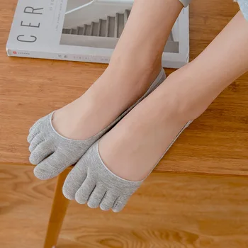 

DHL 200pair Summer Fashion Women's Candy Color Five Finger Toes Sock Invisible Non Slip Ankle Cotton Blend Socks