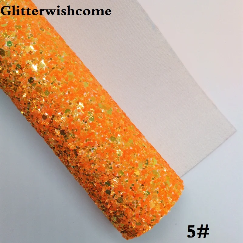 Glitterwishcome 21X29 см A4 размер винил для бантов массивный блеск кожа ткань винил для бантов, GM257A - Цвет: 5