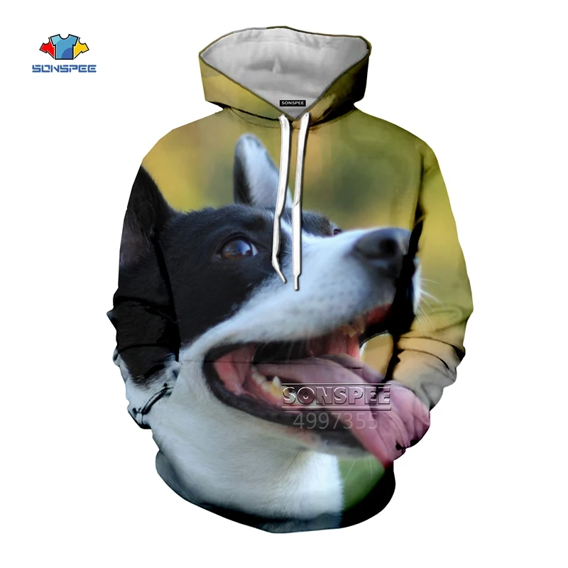 6 SONSPEE Толстовка Kawaii silly dog Husky, уличная одежда с 3D принтом животных, мужская и женская Толстовка Harajuku, модные толстовки с капюшоном, куртка E21 - Цвет: 6