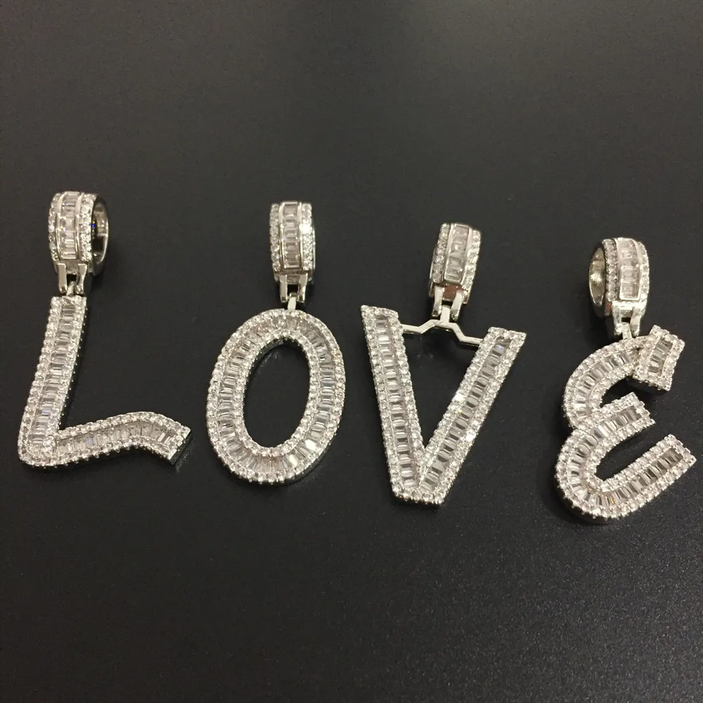 Мужская квадратная подвеска в стиле хип хоп с цирконом|Ожерелья подвеской| |