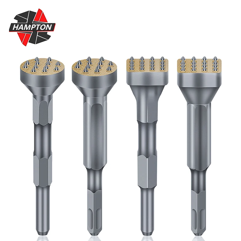 Hex Handle Flower Hammer Chisel Round Square Head Electric Hammer Drill Bit Brick Wall Concrete Chisel Hammer Flower Head Postl