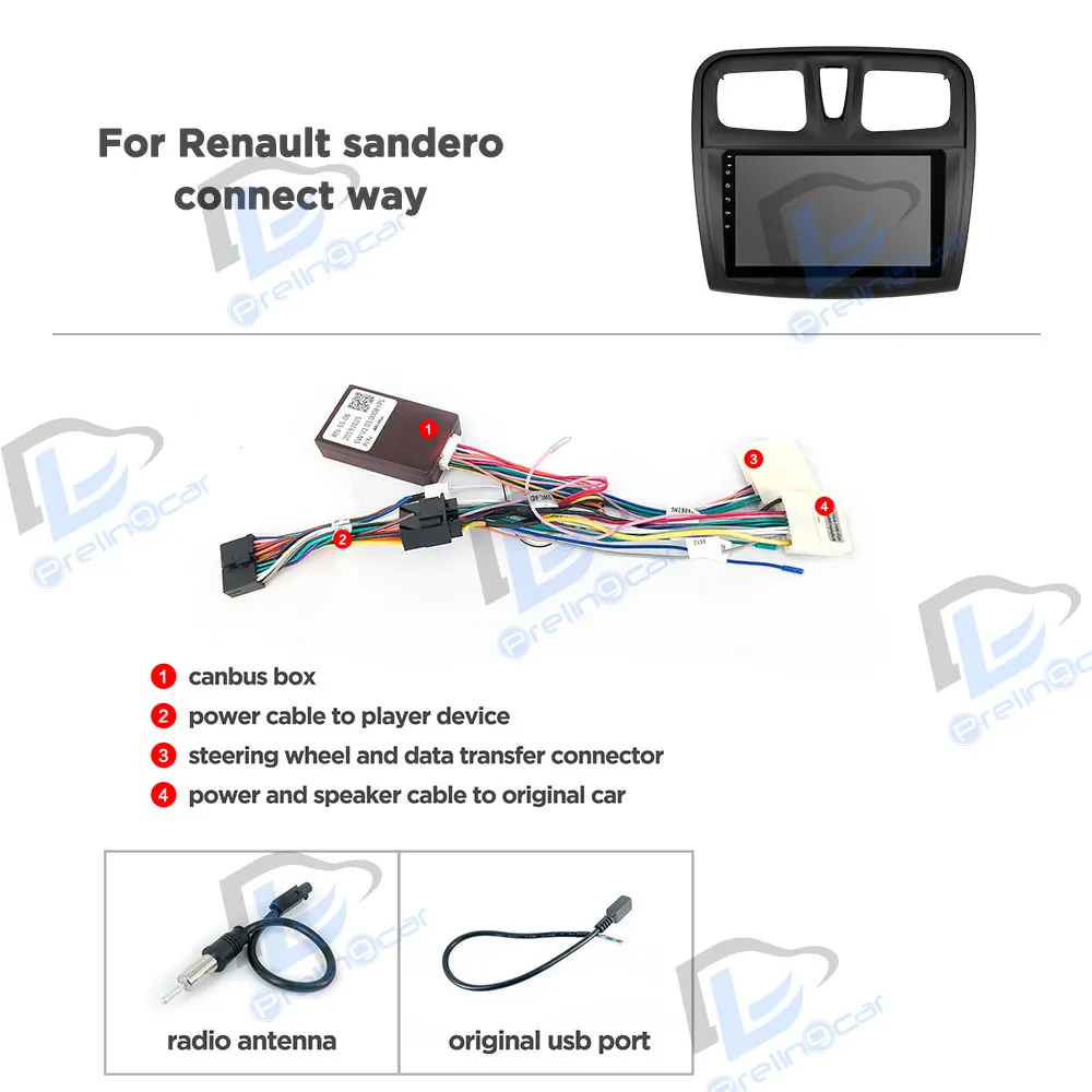 Prelingcar для RENAULT Sandero,- лет, автомобильный монитор, радио, мультимедиа, видео плеер, навигация, gps, Android 9,0, 4G, стерео