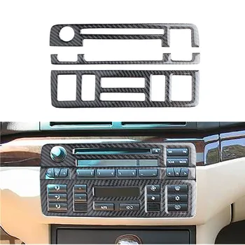

Car interior stickers are suitable for BMW 3 Series E46 interior modified carbon fiber multimedia button decoration frame BQB