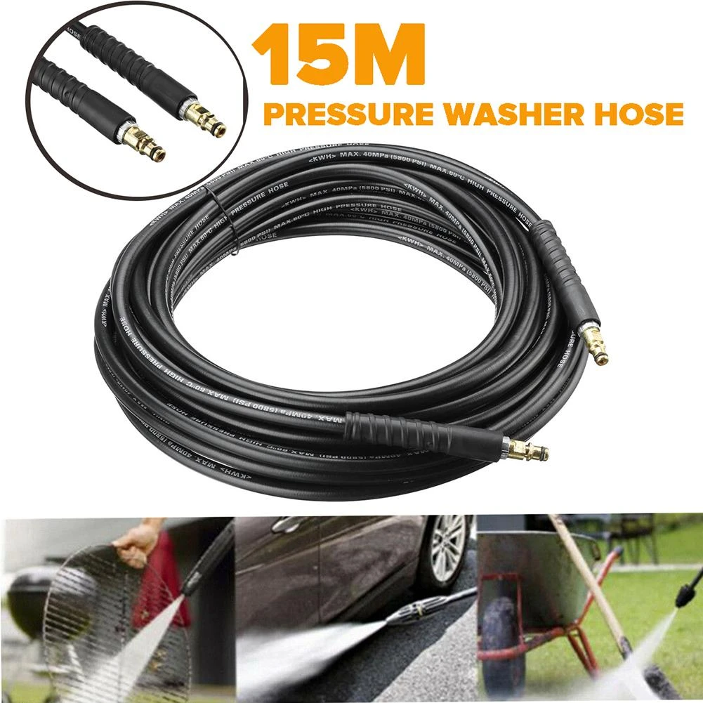 15M High Pressure Washer Extension Hose Water Clean Pipe for Karcher K2