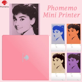 

Portable Mini Phomemo M02 Printer Mobile Thermal Bluetooth Wireless Pocket Handheld Picture Small Printer Sticker Photo Printer