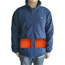 Нагревательная куртка Графеновый утолщенный флисовый нагревательный жилет умный нагревательный костюм USB из углеродного волокна с длинным рукавом Внешний аккумулятор нагревательная одежда
