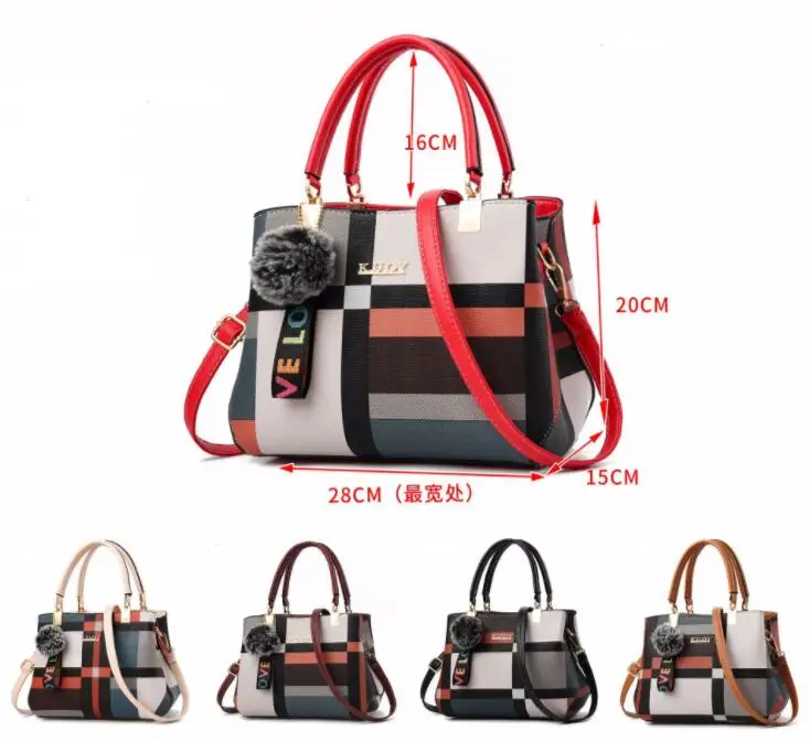 Новая повседневная клетчатая сумка через плечо модная строчка Wild Messenger Брендовые женские сумки через плечо женские кожаные сумки
