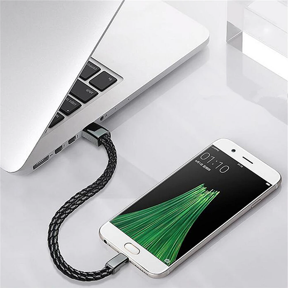 USB браслет зарядное устройство данных зарядный кабель синхронизации Портативный кожаный мини микро для IPhone 6 6s микро usb тип-c телефонная линия