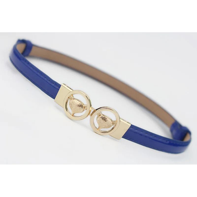 

Women's double-button patent leather belt Adjustable length lady belt Fashion designer belt Length 55-92cm Classic style belt