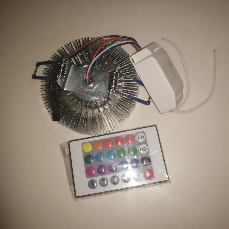 RGB With Remote Современный светодиодный потолочный светильник RGB, 3 Вт, 7 Вт, 9 Вт, 12 Вт, настенный светильник, художественная галерея, украшение, передняя Балконная лампа, светильник для крыльца, коридоров - Цвет корпуса: RGB With Remote
