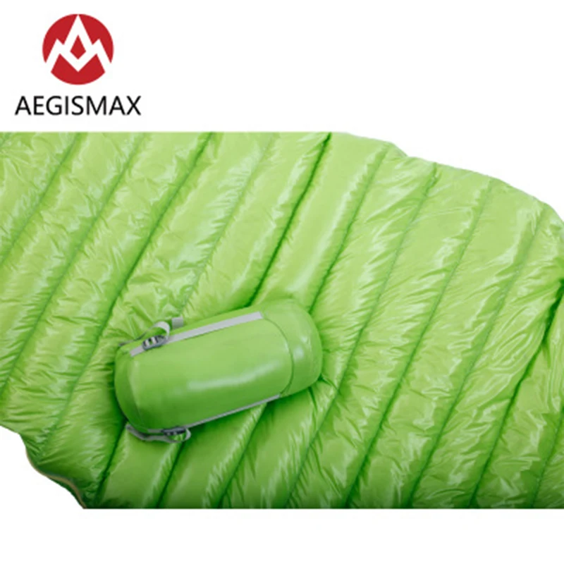 AEGISMAX мини Сверхлегкий 43℉~ 52℉ спальный мешок гусиный пух типа «кокон» Сращивание Открытый Унисекс Водонепроницаемый походный спальный мешок