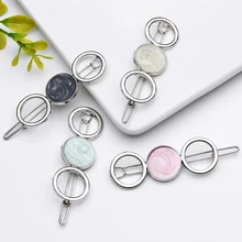 Горячая Распродажа, женский, для девушек, изящный драгоценный камень, геометрический сплав, заколки для волос, женские аксессуары для волос