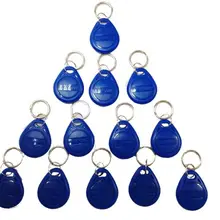 50/100 шт Синий RFID 125 кГц EM4100 ключ тег Брелоки для ключей кольцо чип Keytab TK4100 теги 125 кГц только для чтения