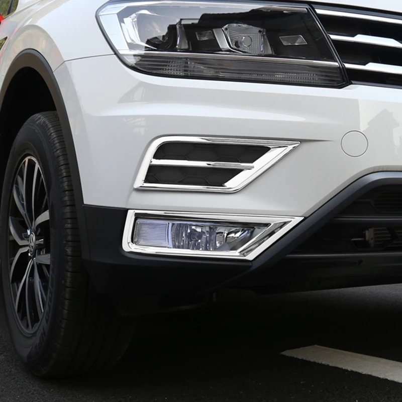 Для Volkswagen tiguan L(2nd Gen) Автомобильный передний противотуманный светильник, декоративный ABS хром, внешние аксессуары