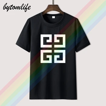 

2020 Vintage Popular Paris Brand Logo T Shirt Men's Summer Black 100% Cotton Short Sleeves Popular Tee Shirts Tops Tee Unisex