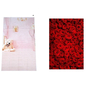 

3X5FT Photography Background Cloth Backdrop Photo 19 & 3X5Ft Red Rose Studio Photography Photo Backdrop Background
