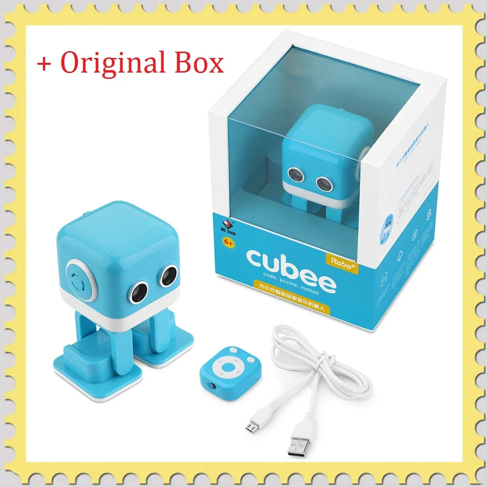 WLTOYS Cubee RC робот игрушка Смарт Bluetooth динамик умный музыкальный танцевальный аппарат светодиодный стол для лица детский подарок - Цвет: With Original Box B